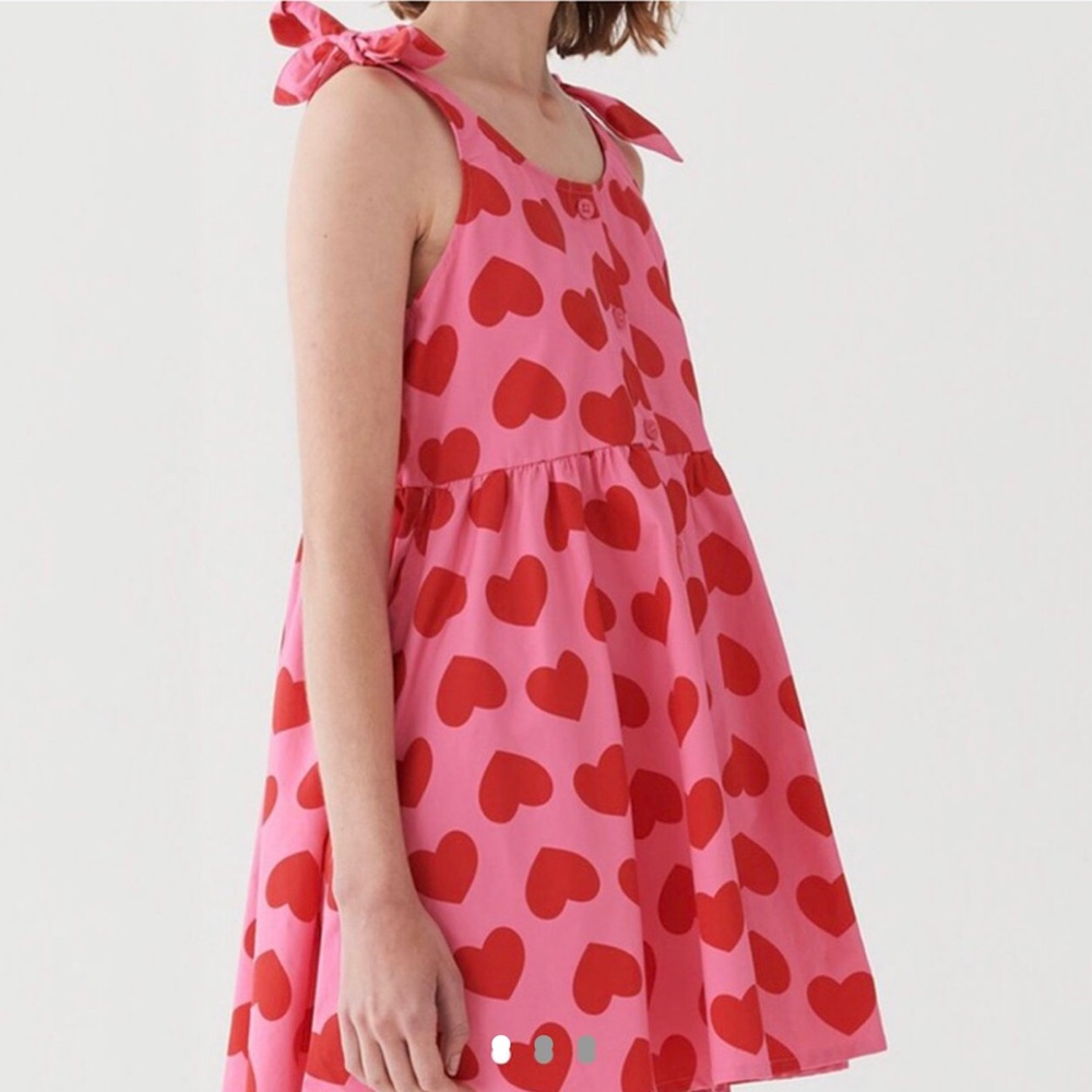Lazy oaf all over heart print dress